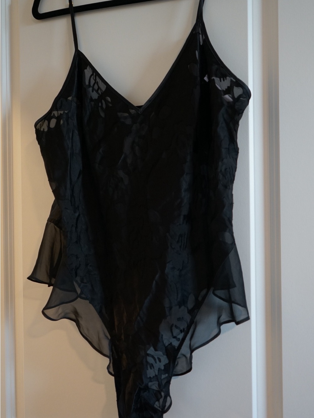 NWT VS Archives Black Sheer Lace Slip Bodysuit - Women Intimates